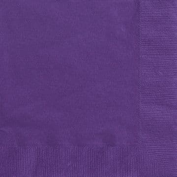 20 Purple Paper Party Luncheon Napkins