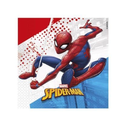 20 Spiderman Compostable 3-ply Paper Party Napkins