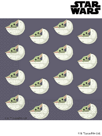 20 Star Wars Mandalorian Paper Party Napkins