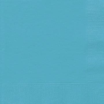 20 Teal Paper Party Beverage Napkins