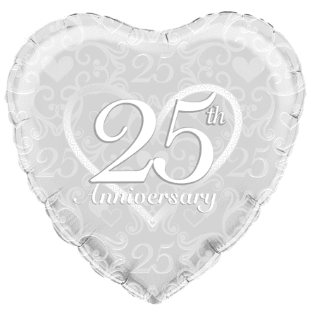 25th Anniversary Foil Helium Balloon