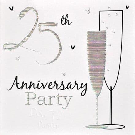 25th Anniversary Silver Anniversary Invitations