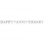 25th Anniversary Silver Wedding Illustrated Letter Banner