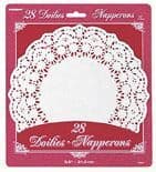 28 White Paper Doilies