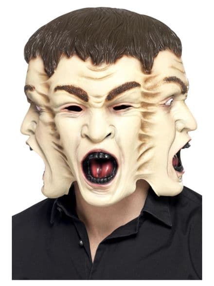 3 Faces Full Over Head Latex Mask