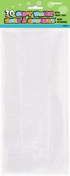 30 Clear Cello Plastic Gift Bags Loot/ Party Bags