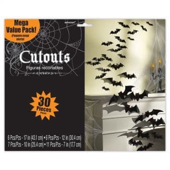 3D Paper Bats Cut-outs Decorations