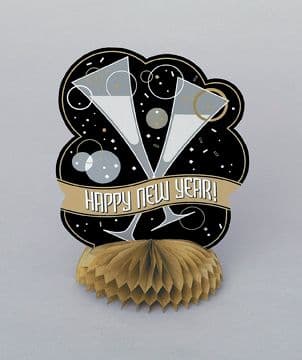4 Bubbly New Year Honeycomb Decorations