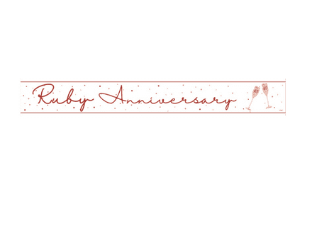 40th Ruby Anniversary Foil Banner