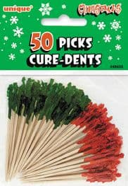 50 Christmas Frilled Picks