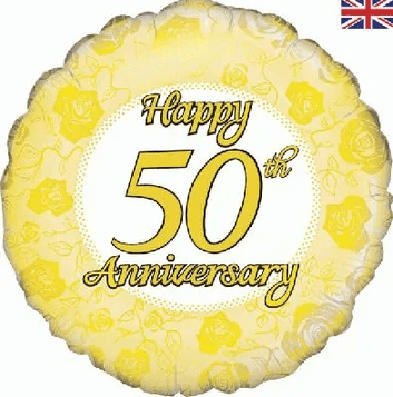 50th Anniversary Foil Helium Balloon