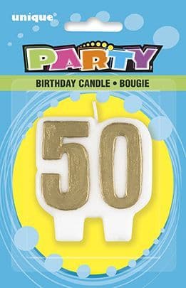 50th Anniversary Gold Candle