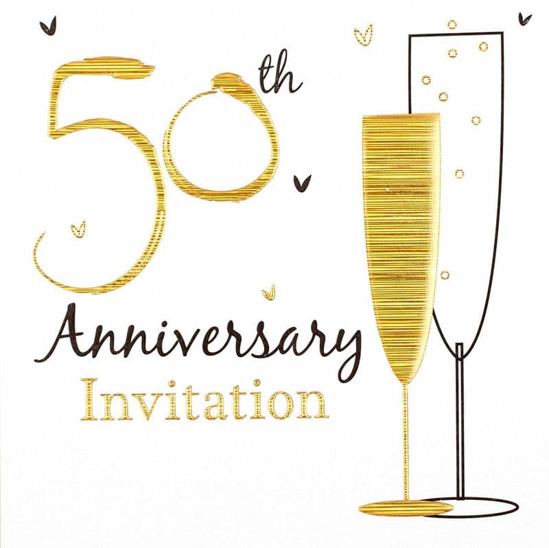 50th Anniversary Golden Anniversary Invitations