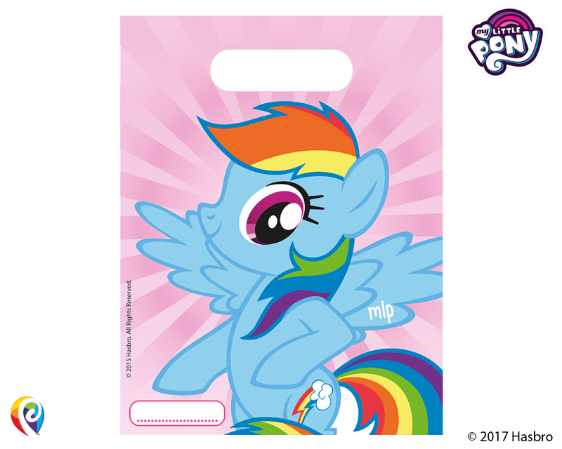 6 My Little Pony Plastic Loot/ Party Bags