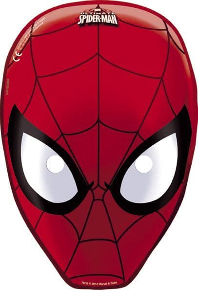 6 Spiderman Card Face Masks