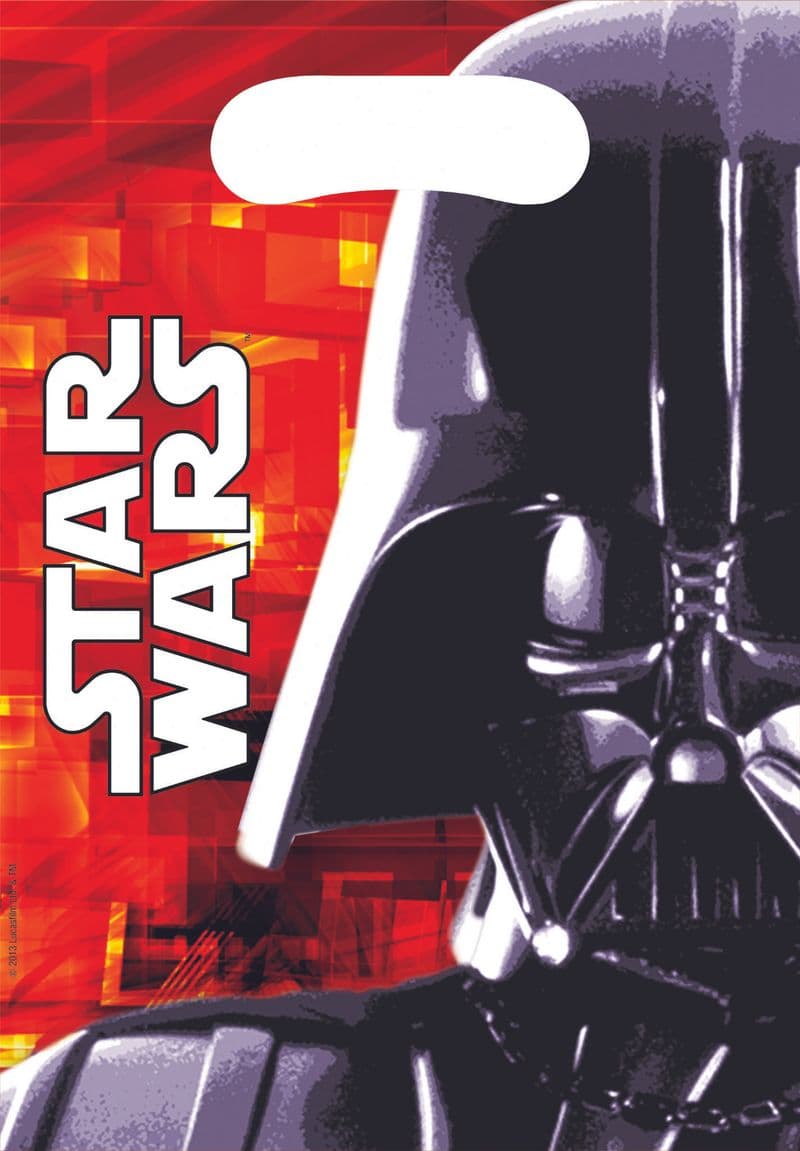 6 Star Wars Plastic Loot/ Party Bags