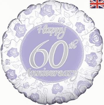 60th Anniversary Foil Helium Balloon