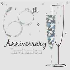 60th Anniversary Silver Anniversary Invitations