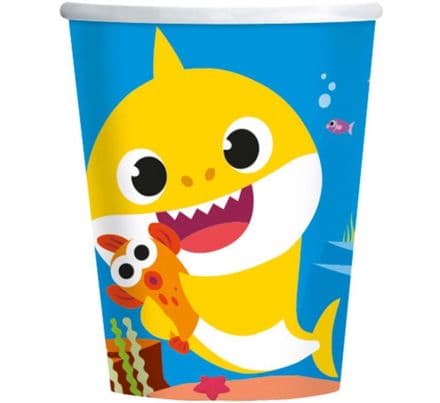 8 Baby Shark Paper Party Cups