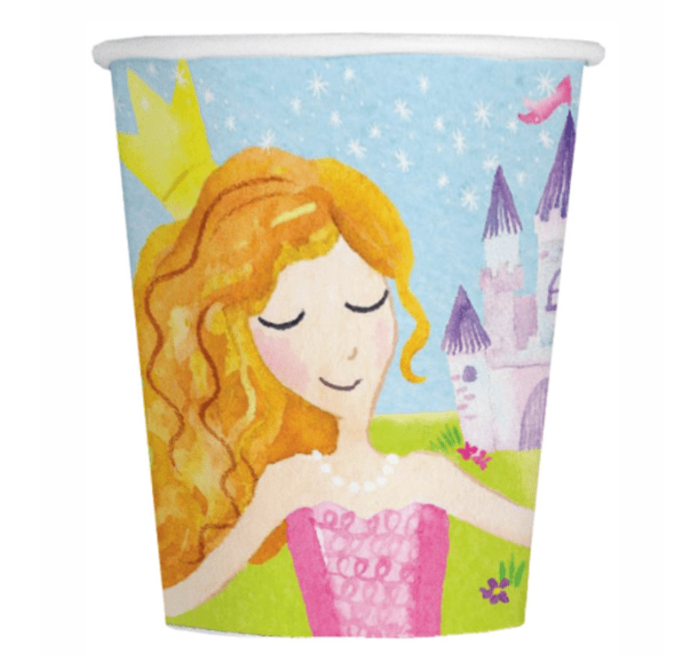 8 Birthday Princess Paper Party Cups