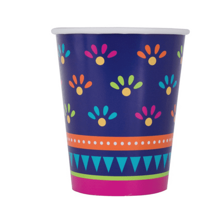 8 Boho Fiesta Party Theme Paper Party Cups