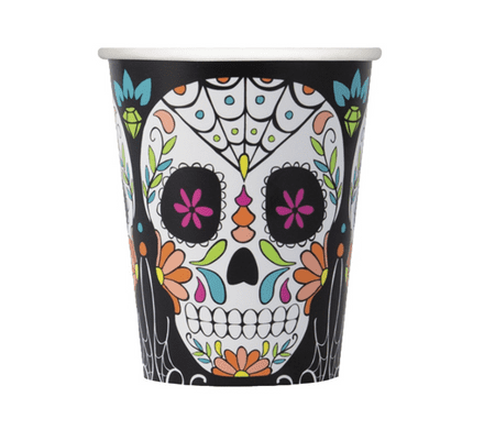 8 Day Of The Dead Paper Party Cups
