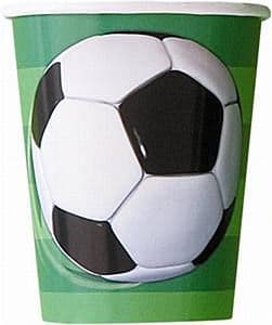 8 Football Paper Party Cups