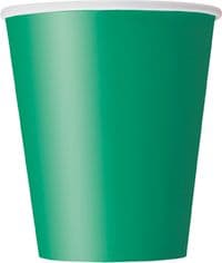 8 Green Paper Party Cups