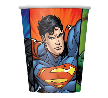 8 Justice League Theme Paper Party Cups