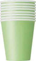 8 Lime Green Paper Party Cups