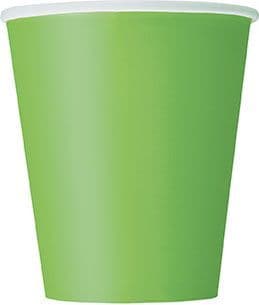8 Lime Green Paper Party Cups