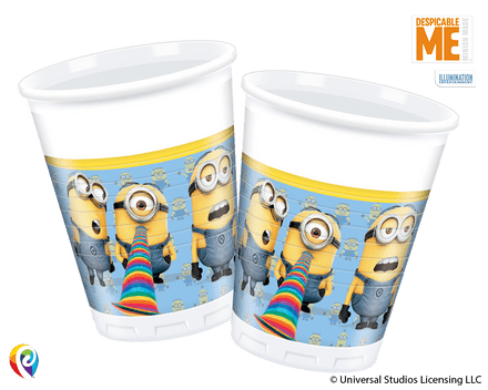 8 Minion Plastic Cups