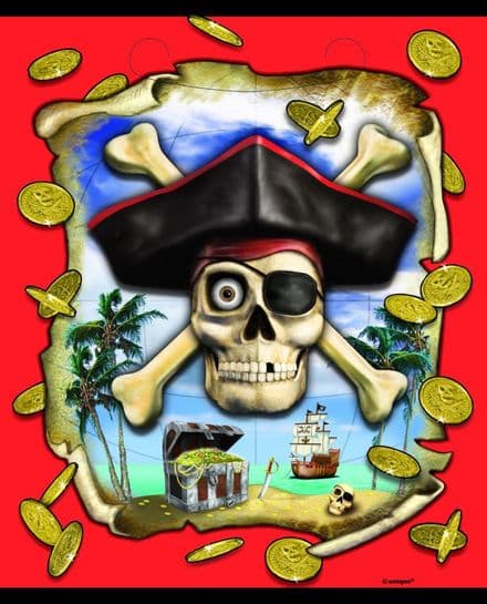 8 Pirate Bounty Plastic Loot/ Party Bags