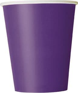 8 Purple Paper Party Cups