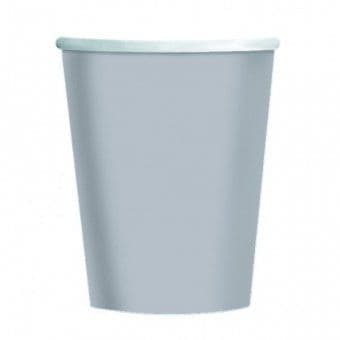 8 Silver Paper Party Cups
