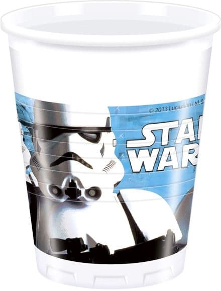 8 Star Wars Theme Plastic Party Cups