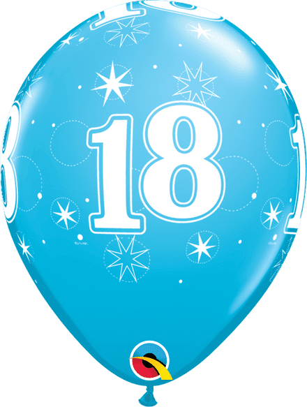 Age 18 Sparkle Robin Egg Balloons