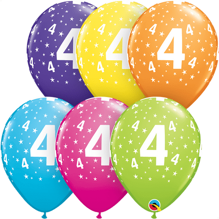 Age 4 Assorted Colour Balloon Uninflated