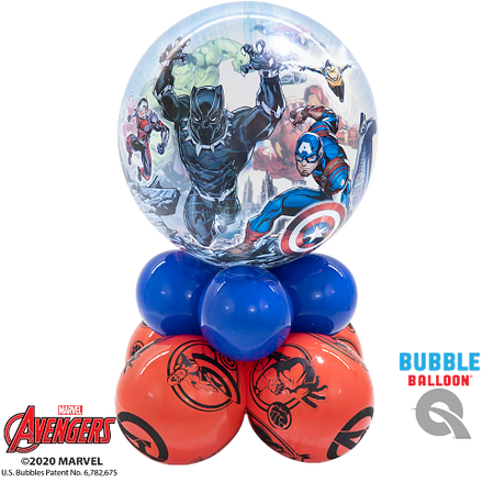 Air Filled Large Avengers Bubble On Balloon Base