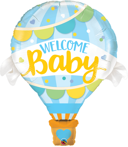 Air Filled Large Welcome Baby Balloon On Balloon Base