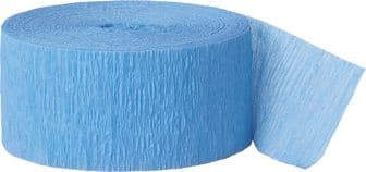 Baby Blue Crepe Paper Streamer Roll 81ft