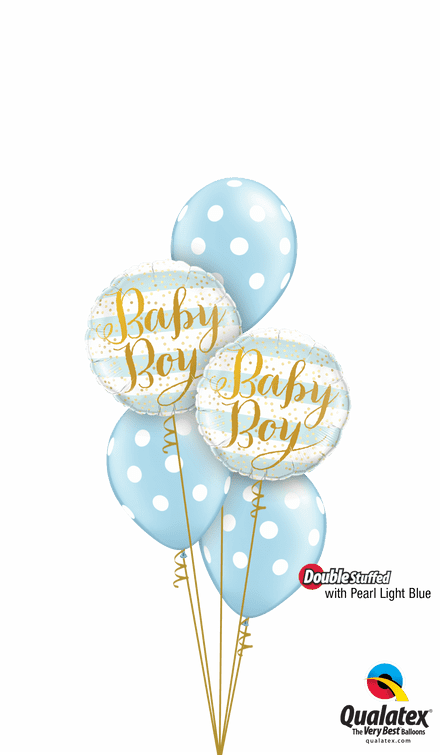 Baby Boy Blue Stripes Classic Bouquet