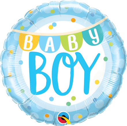 Baby Boy Bunting Foil Helium Balloon