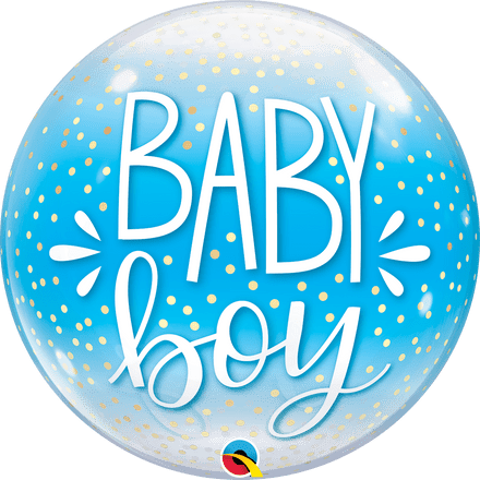 Baby Boy Confetti Dots Bubble Balloon