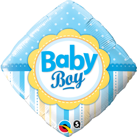 Baby Boy Dots & Stripes Foil Helium Balloon
