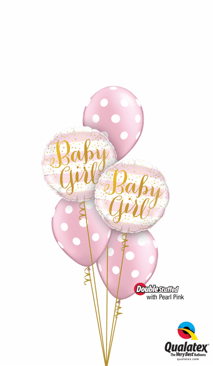 Baby Girl Pink Stripes Classic Bouquet