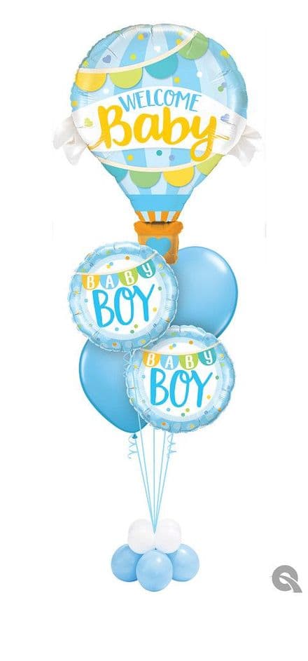 Baby Hot Air Foil & Latex Bouquet