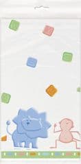 Baby Shower Animals Plastic Tablecover