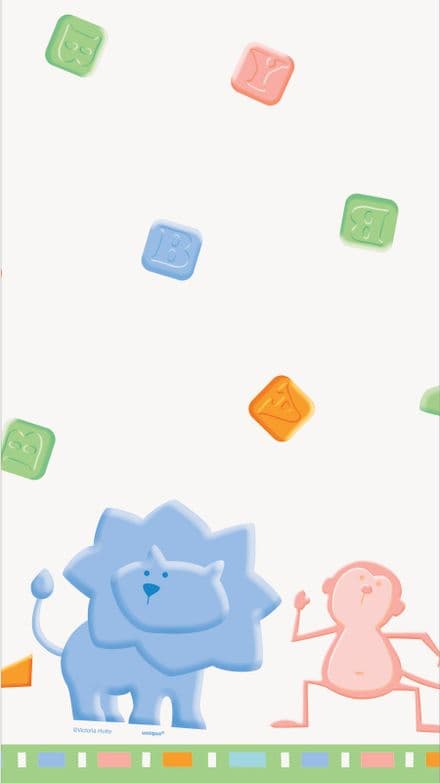 Baby Shower Animals Plastic Tablecover
