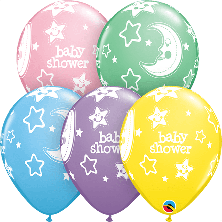 Baby Shower Moons & Stars Balloons